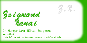 zsigmond nanai business card